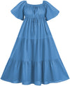 Belle Maxi Chemise Limited Edition Aegean Blue